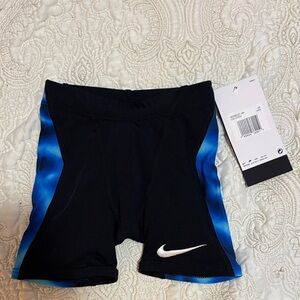 Nike Black Swim Jammers with Blue Highlights
